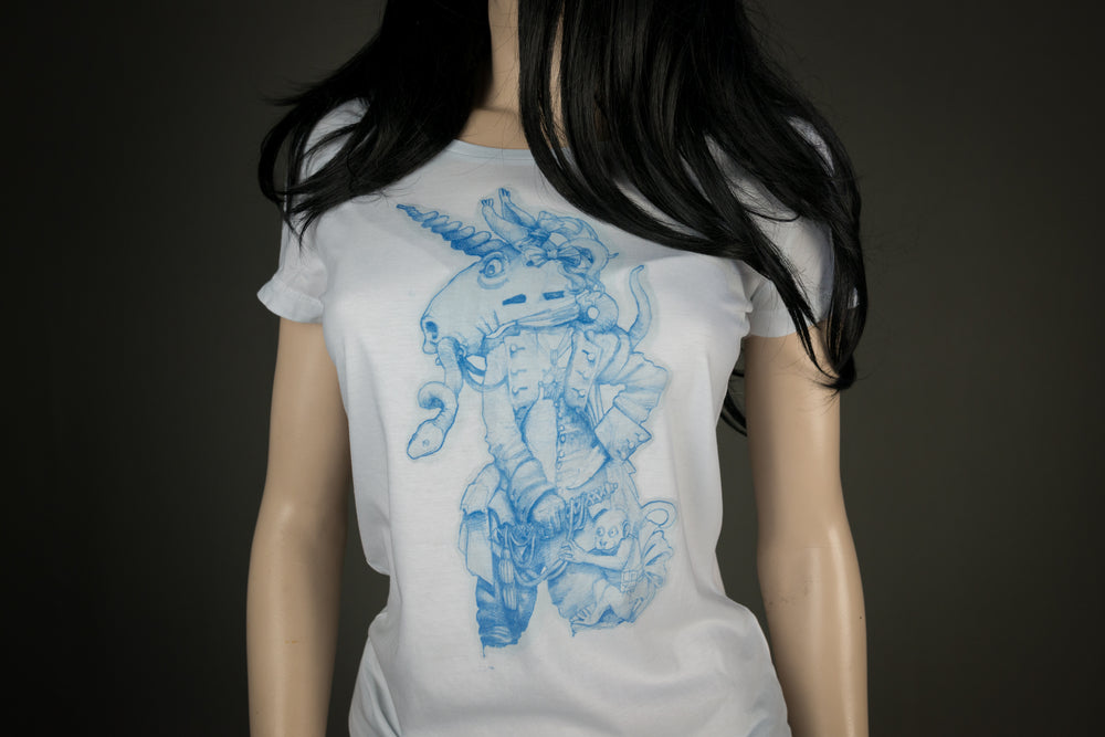 ARTCOLLCTION #1 Einhorn (belichtet) T-Shirt für Damen