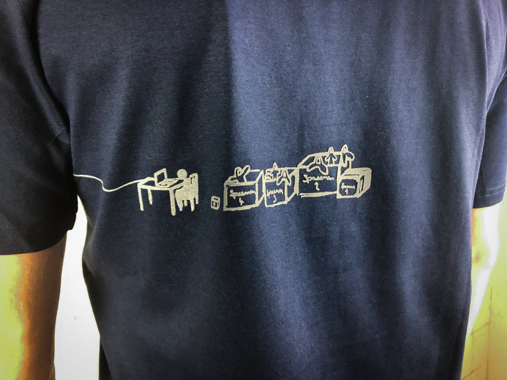 Raumfahrer T-Shirt für Herren / Unisex (grauer Druck)