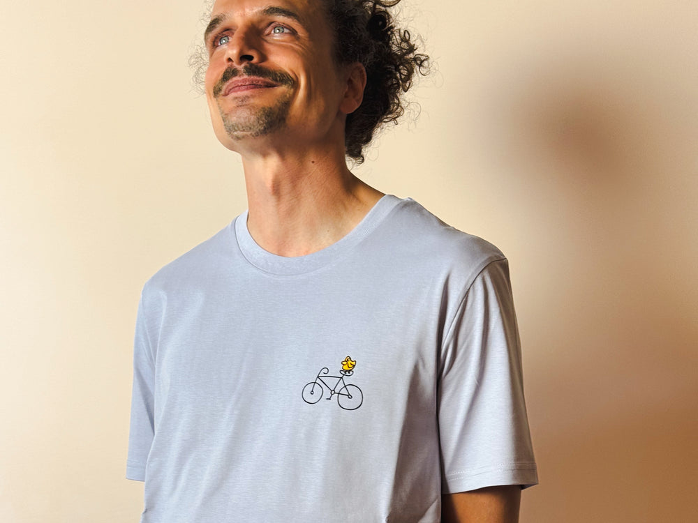 Ente auf Fahrrad T-Shirt Unisex