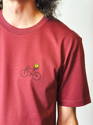 Ente auf Fahrrad T-Shirt Unisex