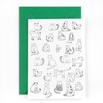 Little Cats Letterpress Postkarte
