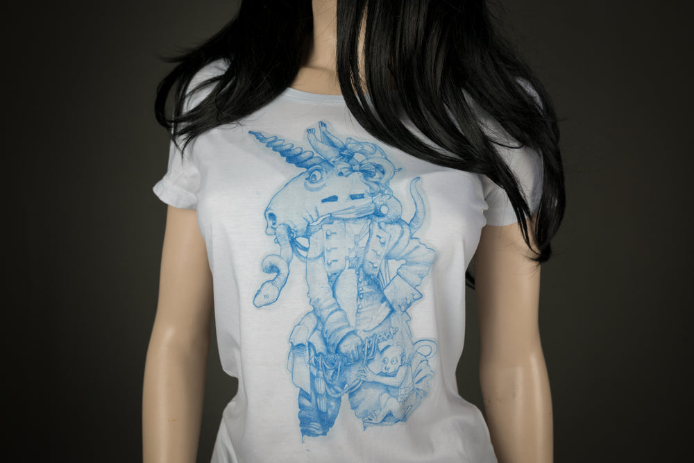 ARTCOLLCTION # 1 unicorn (exposed) t-shirt for women