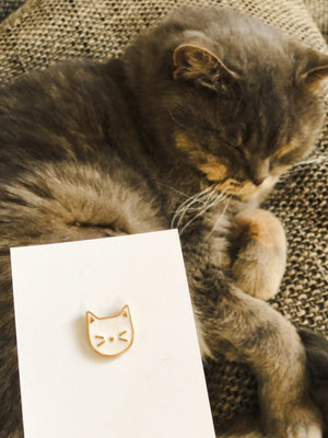 Katzenkopf Emaille Pin