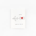 SENDING YOU SOME LOVE Airplane Pin Letterpress Karte
