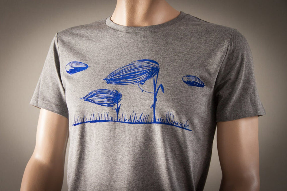 Zeppelin T-Shirt für Herren / Unisex (blauer Aufdruck)