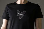 Chlorhuhn T-Shirt mit Huhn ttip shirt in Grau / Weiss FAIRWEAR - BIO - GOTS für Männer in Schwarz mit Print aus Flock