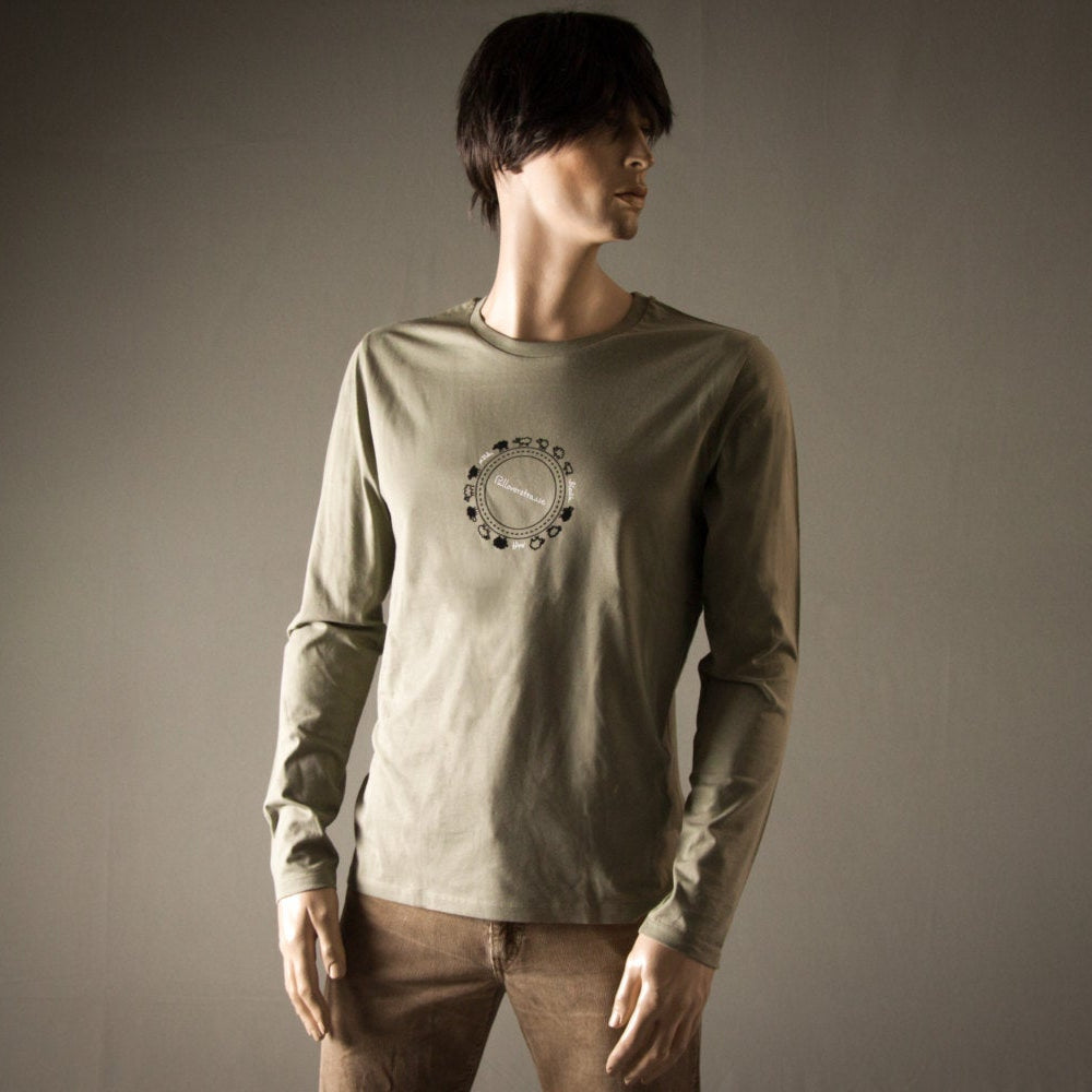 
                  
                    Lustiges schaf T-Shirt Pulloverstrasse  mit flauschigen Schafen FAIR WEAR BIO shirt für Männer opal mit Motiv in schwarz & weiss aus flock
                  
                