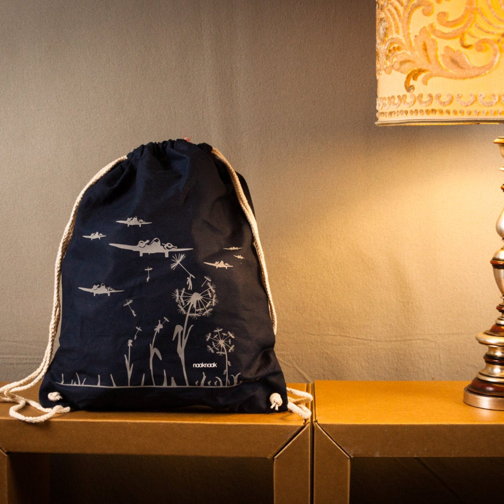 
                  
                    Pusteblume Turnbeutel / Rucksack mit Motiv in Grau - für&#39;s  Festival - als Einkaufstasche oder für den Sport als Gymsac
                  
                