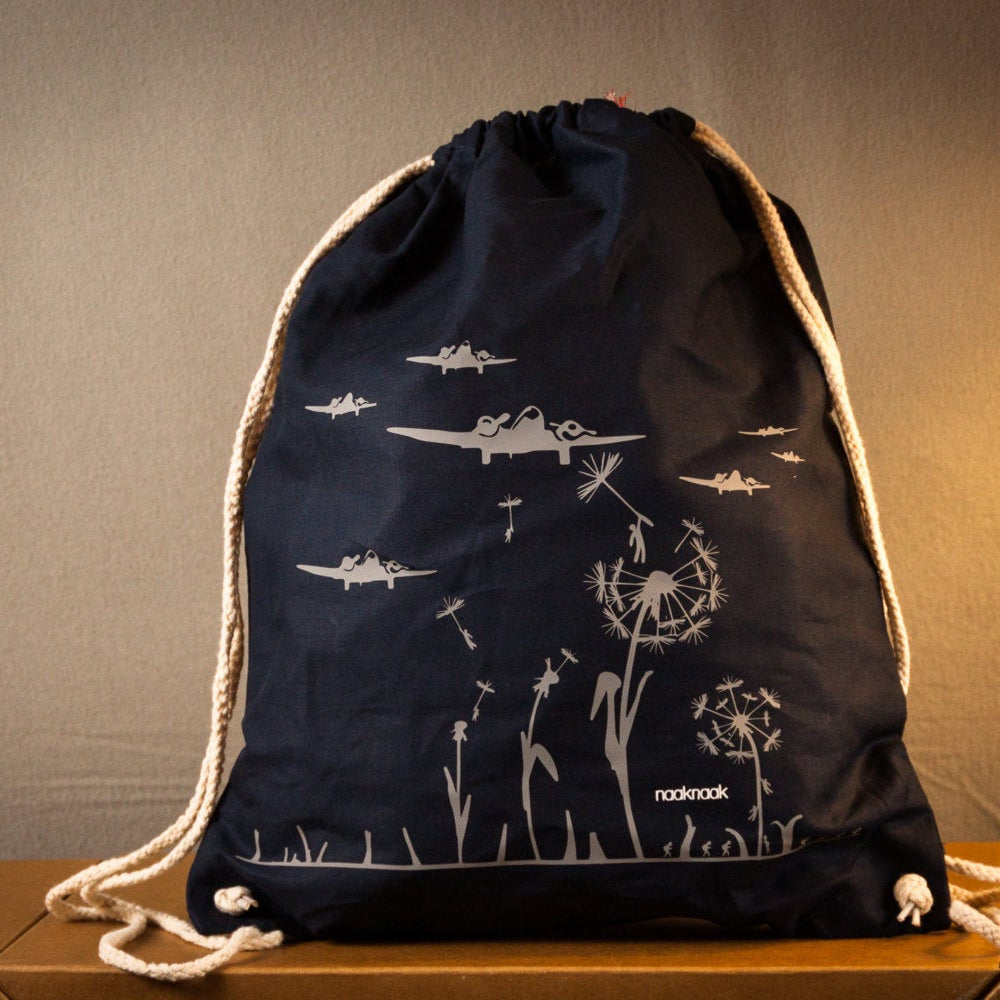 
                  
                    Pusteblume Turnbeutel / Rucksack mit Motiv in Grau - für&#39;s  Festival - als Einkaufstasche oder für den Sport als Gymsac
                  
                