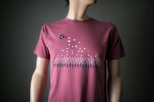 Gehirn T-Shirt Gehirnregen auf handy süchtige BIO Shirt für Männer in blau mit Motiv aus flock lustiges T-shirt Motiv für smartphone zombies