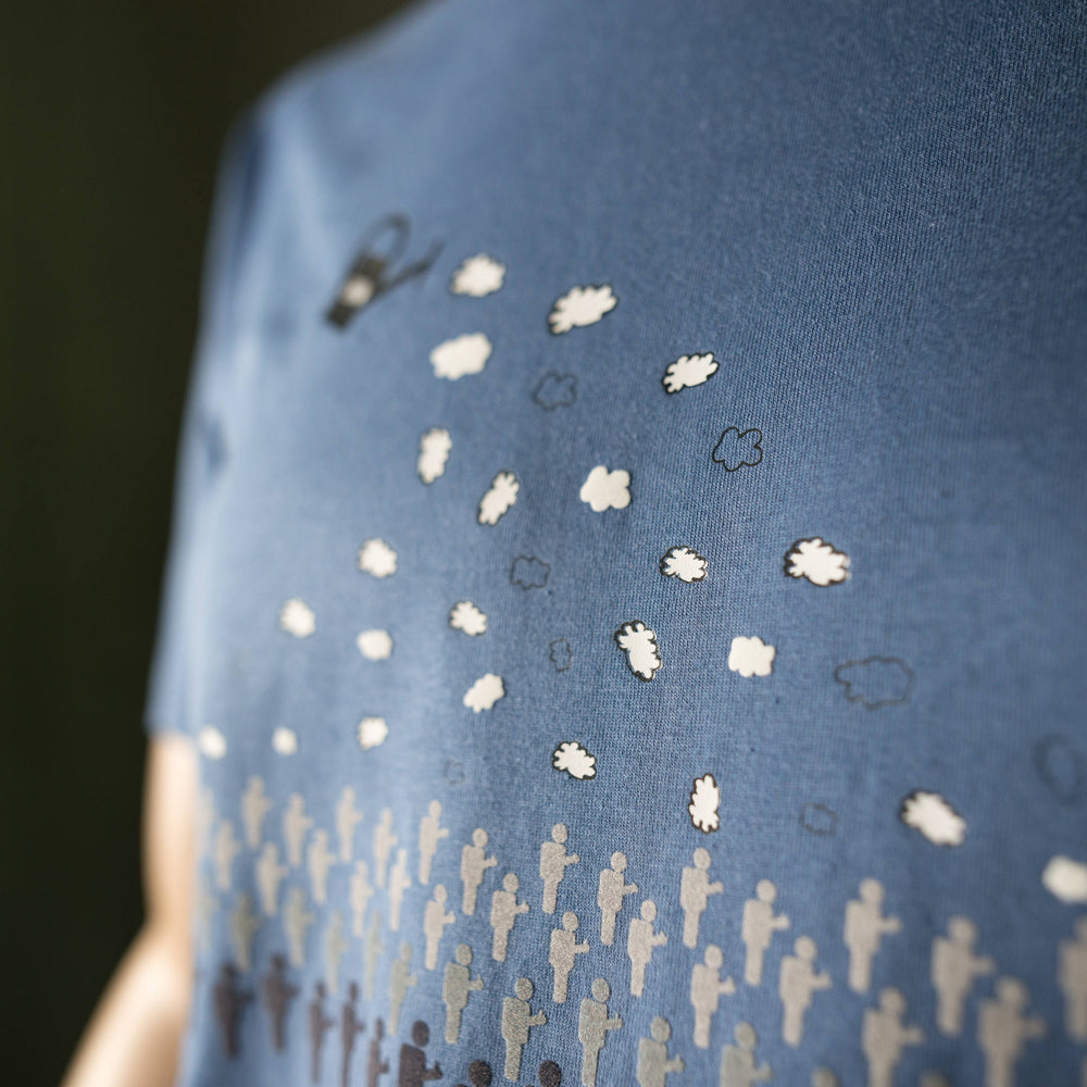 
                  
                    Gehirn T-Shirt Gehirnregen auf handy süchtige BIO Shirt für Männer in blau mit Motiv aus flock lustiges T-shirt Motiv für smartphone zombies
                  
                