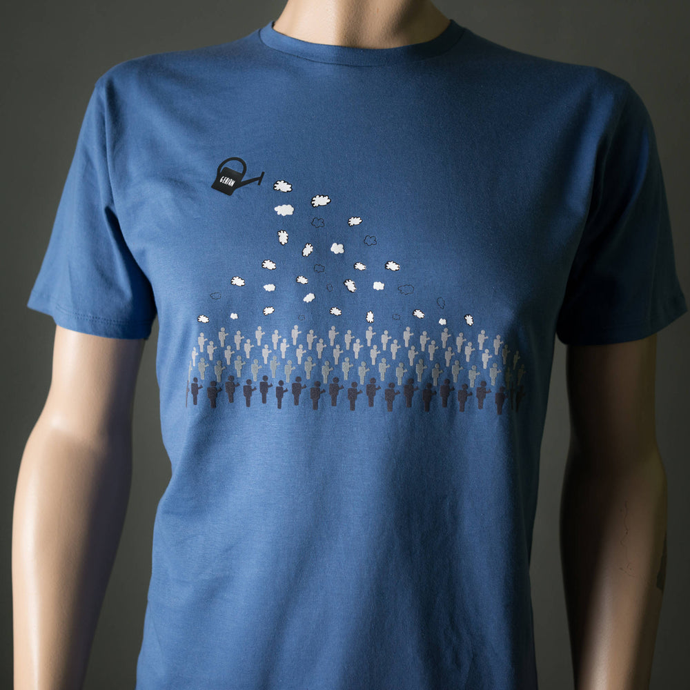 
                  
                    Gehirn T-Shirt Gehirnregen auf handy süchtige BIO Shirt für Männer in blau mit Motiv aus flock lustiges T-shirt Motiv für smartphone zombies
                  
                