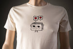 Cooles T-Shirt für Männer mit verliebtem Toaster Herz Motiv Bio Shirt, Fairtrade flauschiges Motiv aus Flock natur + weitere - valentinstag
