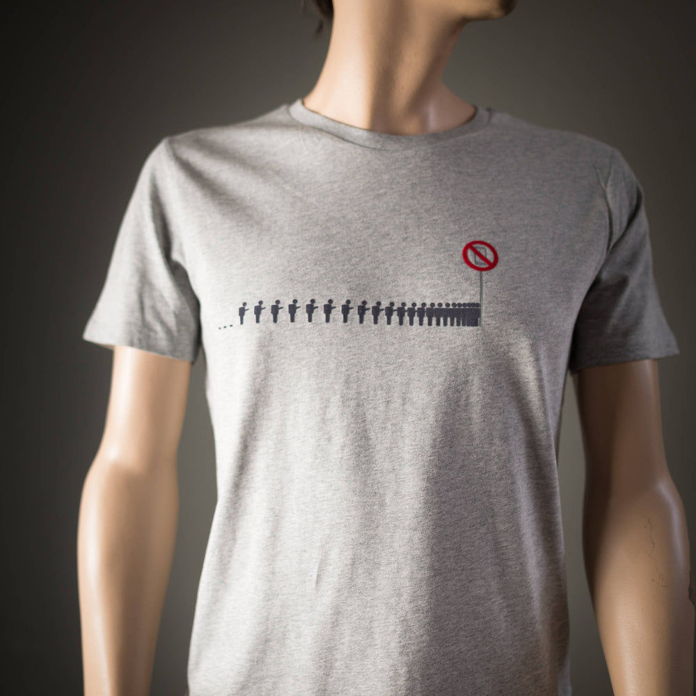 
                  
                    Lustiges Männer T-Shirt Lemminge Bio Shirt mit lustigem handy Druck Motiv aus Flock für smartphone süchtige grau meliert  + weitere Farben
                  
                