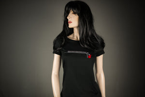 Damen T-Shirt handy lemminge für Frauen Bio Shirt schwarz mit smartphone süchtigen menschen piktogram Motiv aus Flock  + weitere Farben