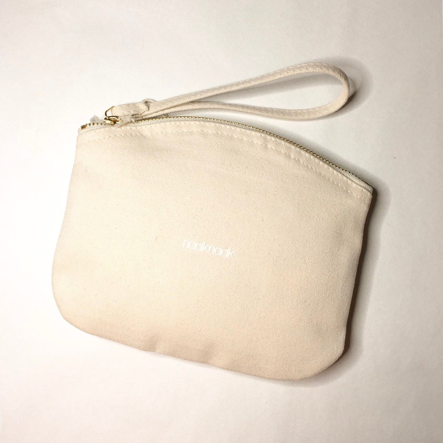 Evolution Kosmetiktasche, Schminktasche, Stiftemäppchen, MakeUp Etui mit Reissverschluss in beige natur aus Biobaumwolle