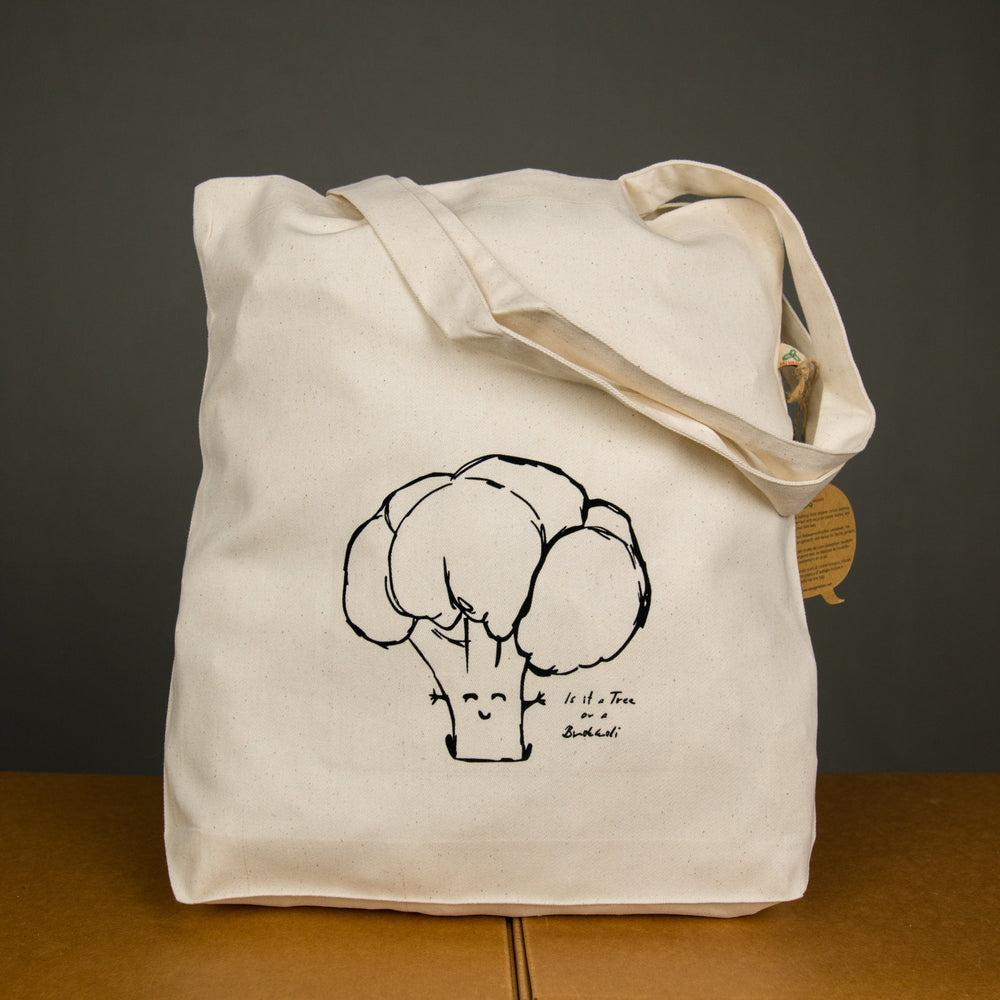 
                  
                    Einkaufstasche mit Brokkoli Aufdruck, Gemüse Jutebeutel für veganer Farbe natur beige Stoffbeutel aus Biobaumwolle, Tasche für den Einkauf
                  
                