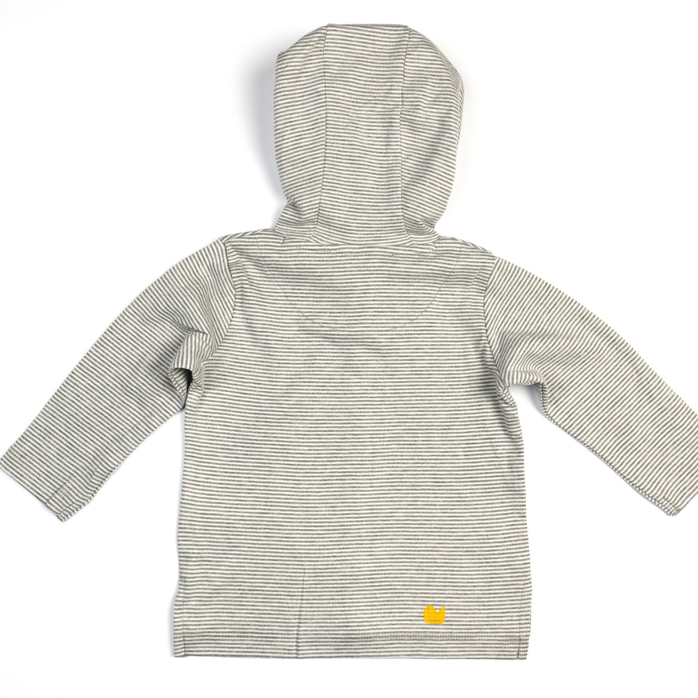 
                  
                    Baby Jacke aus Bio Baumwolle mit Enten Druck aus flauschigem Flock, unisex babykleidung, hoodie baby Geschenk Geburt, Sommer Jacke gestreift
                  
                