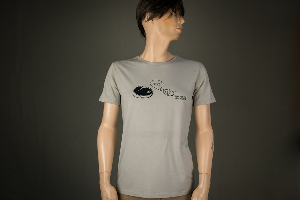 Vegan Shirt für Männer, Grillen Shirt, Papa Shirt, Humor Shirt, Hubert Schweine Steak Motiv Bio T-Shirt, toller Flock Druck, + Farbauswahl