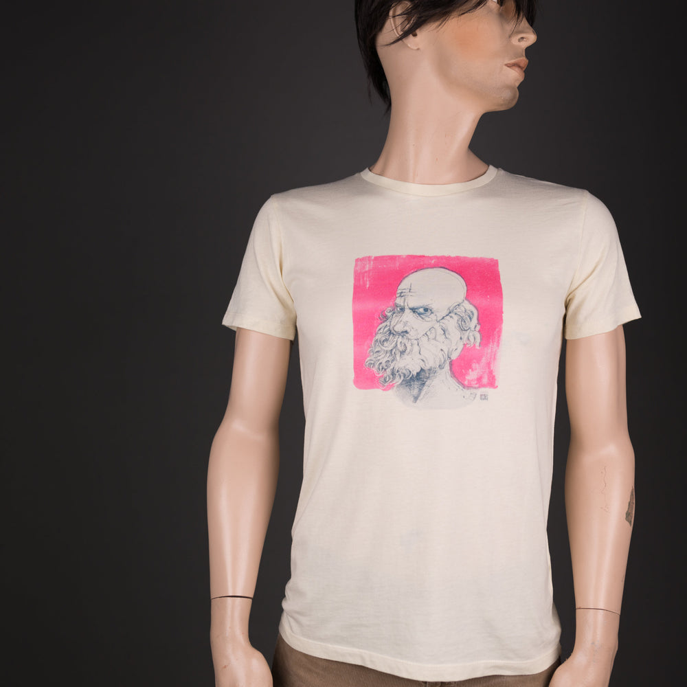 
                  
                    Kunst T-Shirt Bärtiger Mann Portrait  BIO Shirt für Männer - Bart Tshirt belichtetes Motiv, absolutes Unikat, naaknaak Art Collection #1
                  
                