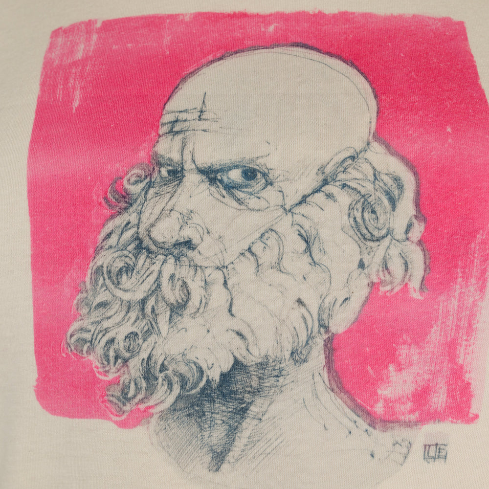 
                  
                    Kunst T-Shirt Bärtiger Mann Portrait  BIO Shirt für Männer - Bart Tshirt belichtetes Motiv, absolutes Unikat, naaknaak Art Collection #1
                  
                