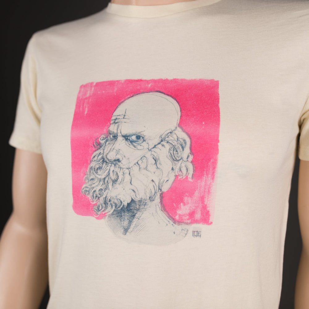 
                  
                    Kunst T-Shirt Bärtiger Mann Portrait  BIO Shirt für Männer - Bart Tshirt belichtetes Motiv, absolutes Unikat, naaknaak Art Collection #1
                  
                