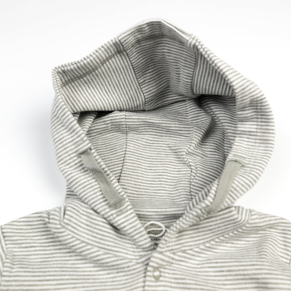 
                  
                    Baby Jacke aus Bio Baumwolle mit Enten Druck aus flauschigem Flock, unisex babykleidung, hoodie baby Geschenk Geburt, Sommer Jacke gestreift
                  
                