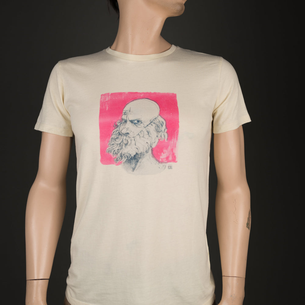 
                  
                    Kunst T-Shirt Bärtiger Mann Portrait  BIO Shirt für Männer - Bart Tshirt belichtetes Motiv, absolutes Unikat, naaknaak Art Collection #1
                  
                
