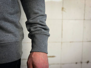 
            
                Laden Sie das Bild in den Galerie-Viewer, Dagegen Sweatshirt für Männer in grau aus Biobaumwolle mit lustigem Brustlogo aus Flock
            
        