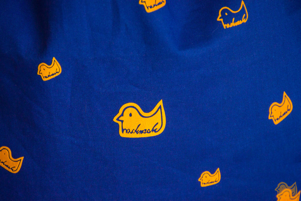 Enten Turnbeutel / Rucksack mit flauschig gelben Enten aus Baumwolle - für die kommende Festival Saison oder für den Sport als Gymsac